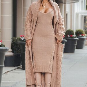 JLUXLABEL Women's Size 2XL Beige Daria Sweater Knit Dress New With Tags